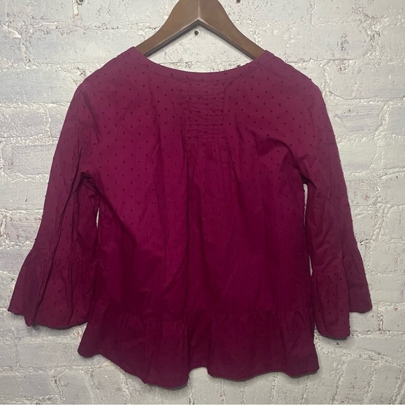 ☀️Gap Red Swiss Dot Blouse Sz Small - Picture 4 of 5